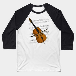 Cello Player Cellist String Musician (Colour) Baseball T-Shirt